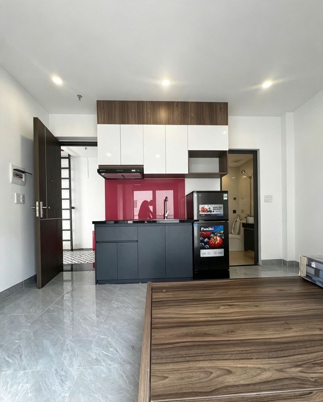 Phòng có bếp, tủ lạnh – nhà Đông Ngạc mã căn 19